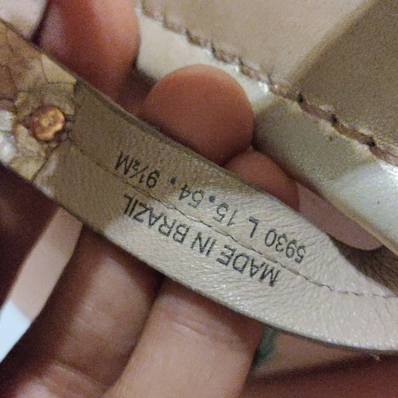 Tory Burch Metallic Gold Tumbled Miller Sandals Size 10 - Picture 11 of 11